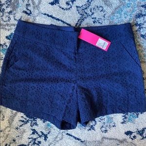 Lilly Pulitzer Navy Eyelet Shorts